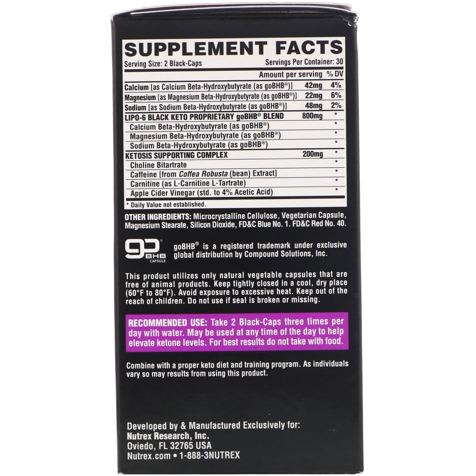 Nutrex Lipo 6 Black Keto 60 Cápsulas - Imagem 2