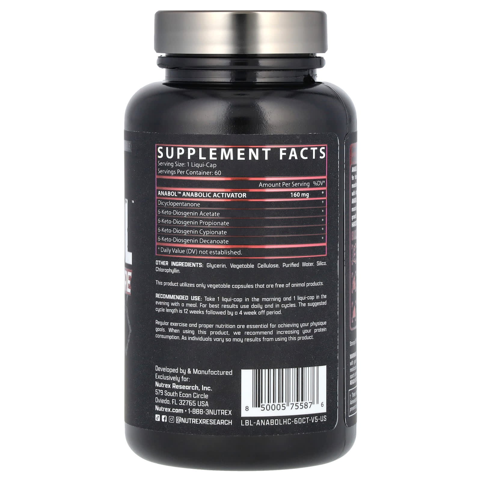 Nutrex Anabol Hardcore 60 Cápsulas - Imagem 2