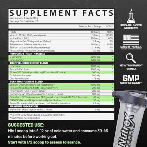 Nutrex Outlift Burn 417.4 g - Imagem 2