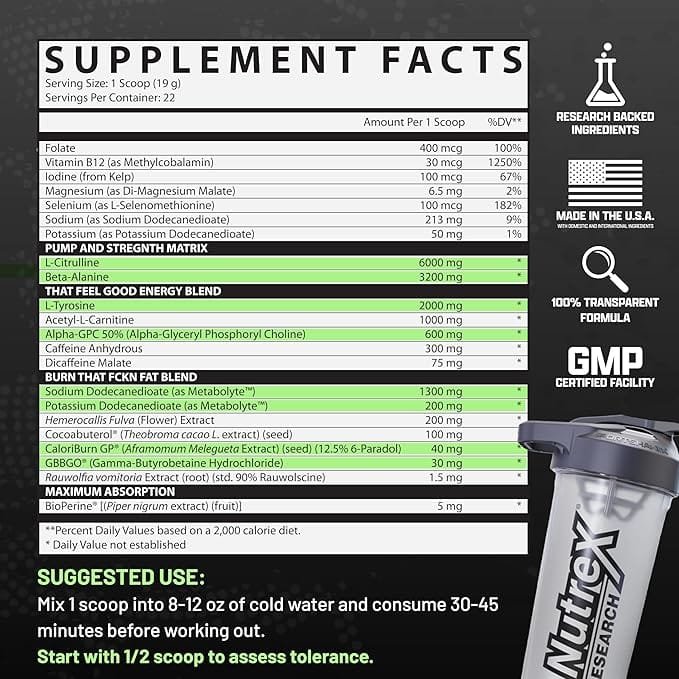 Nutrex Outlift Burn 417.4 g - Imagem 2