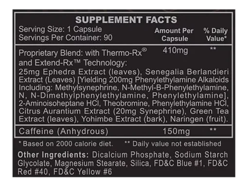Black Widow 90 Cápsulas | Hi-Tech Pharmaceuticals - Imagem 2