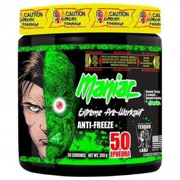 Terror Labz Pré-Treino Maniac Extreme 30 Doses Green Apple