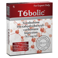 Cooper Pharma T6bolic Trenbolona Hexahydrobenzyl-carbonate Injection 76.5mg.ml 5 Ampolas 1ml