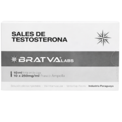 Bratva Sales de Testosterona 250mg/10ml Frasco Ampolla