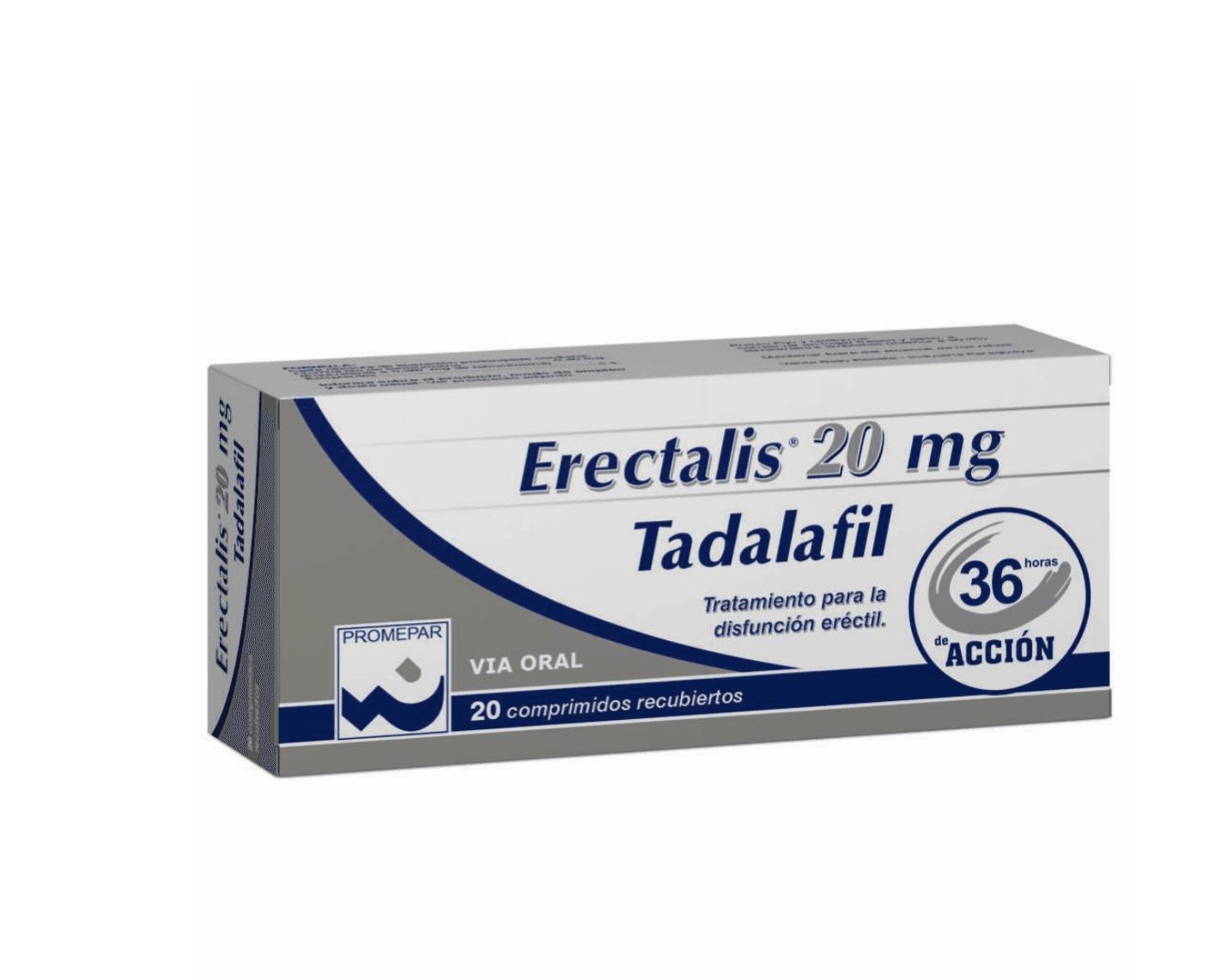 Promepar Erectalis 20mg Tadalafil 20 Comprimidos