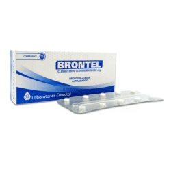 Brontel Clenbuterol Clorhidrato Broncodilatador Antiasmático 0,02mg  20 Comprimidos