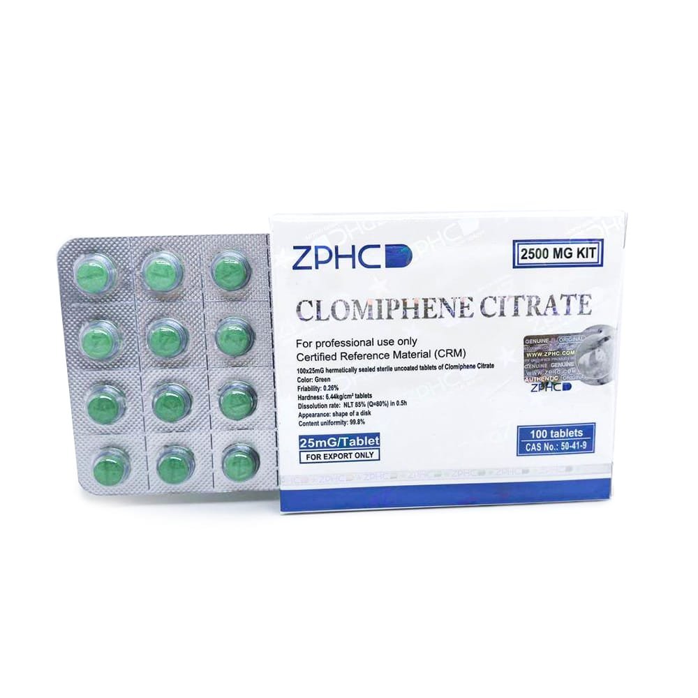 ZPHC Clomiphene Citrate 25mg/Tablet 100 Tablets | Clomifeno