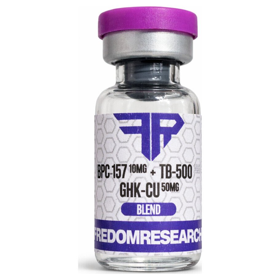 Freedom Glow BPC-157 10mg + TB-500 10mg + GHK-CU 50mg