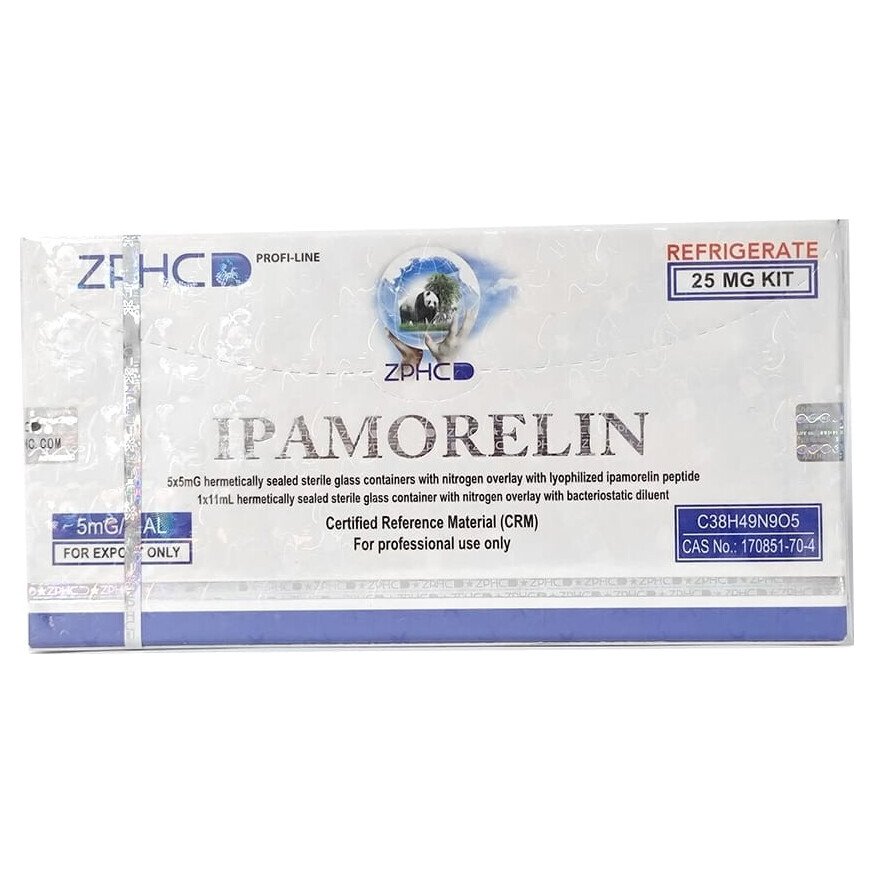 ZPHC Ipamorelin 25 mg 5 frascos × 5 mg