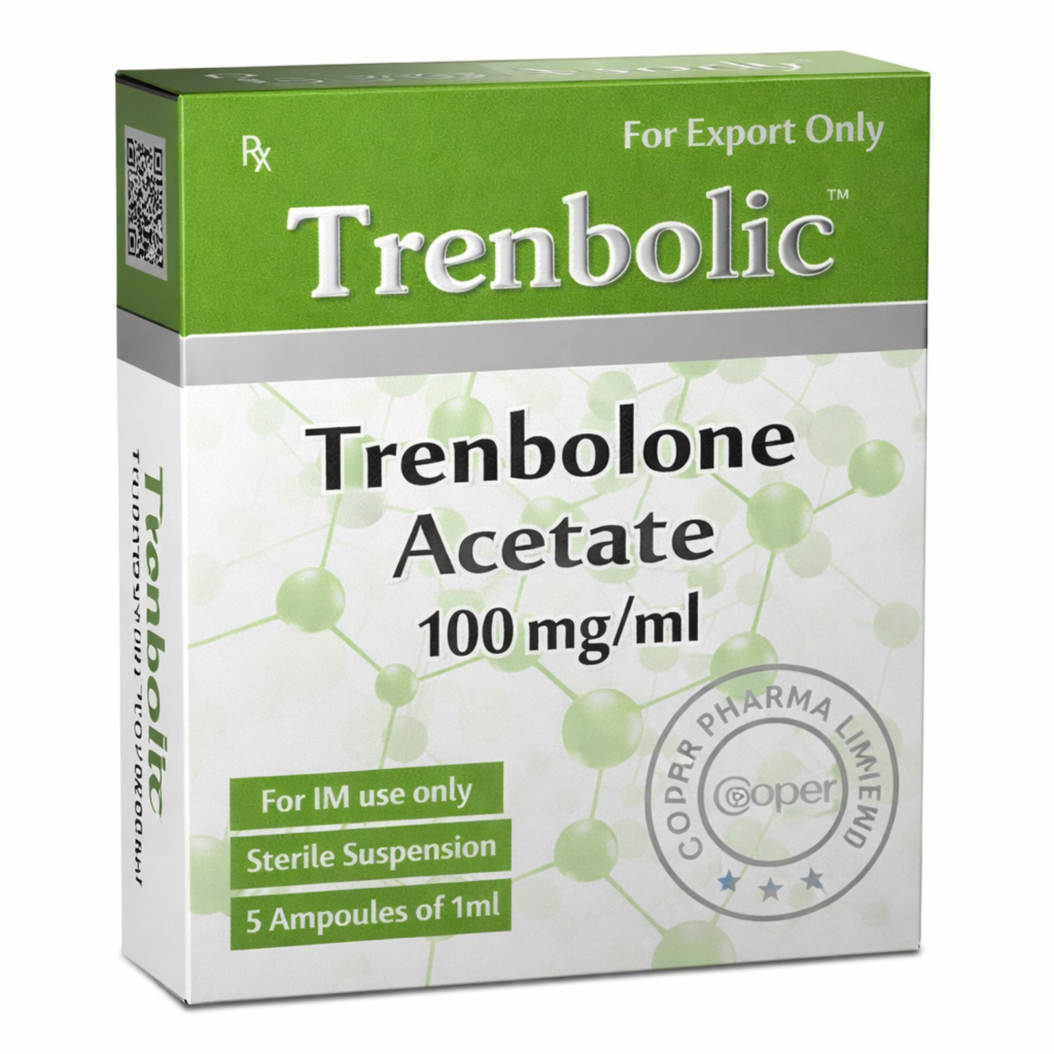Cooper Pharma Trenbolic Trenbolona Acetato 100mg/1ml 5 Ampolas