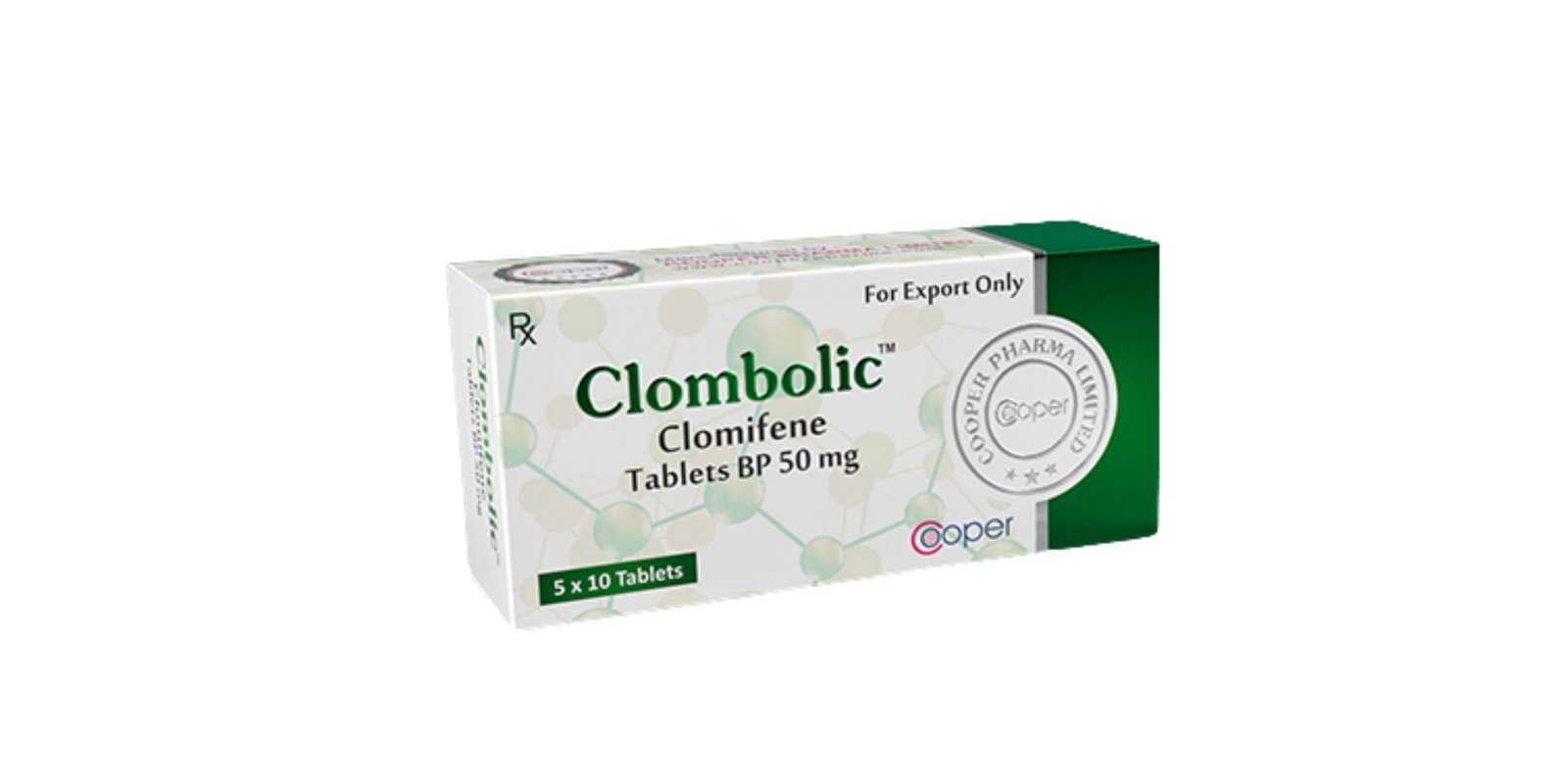 Cooper Pharma Clombolic Clomifeno 50mg 50 Tabletes