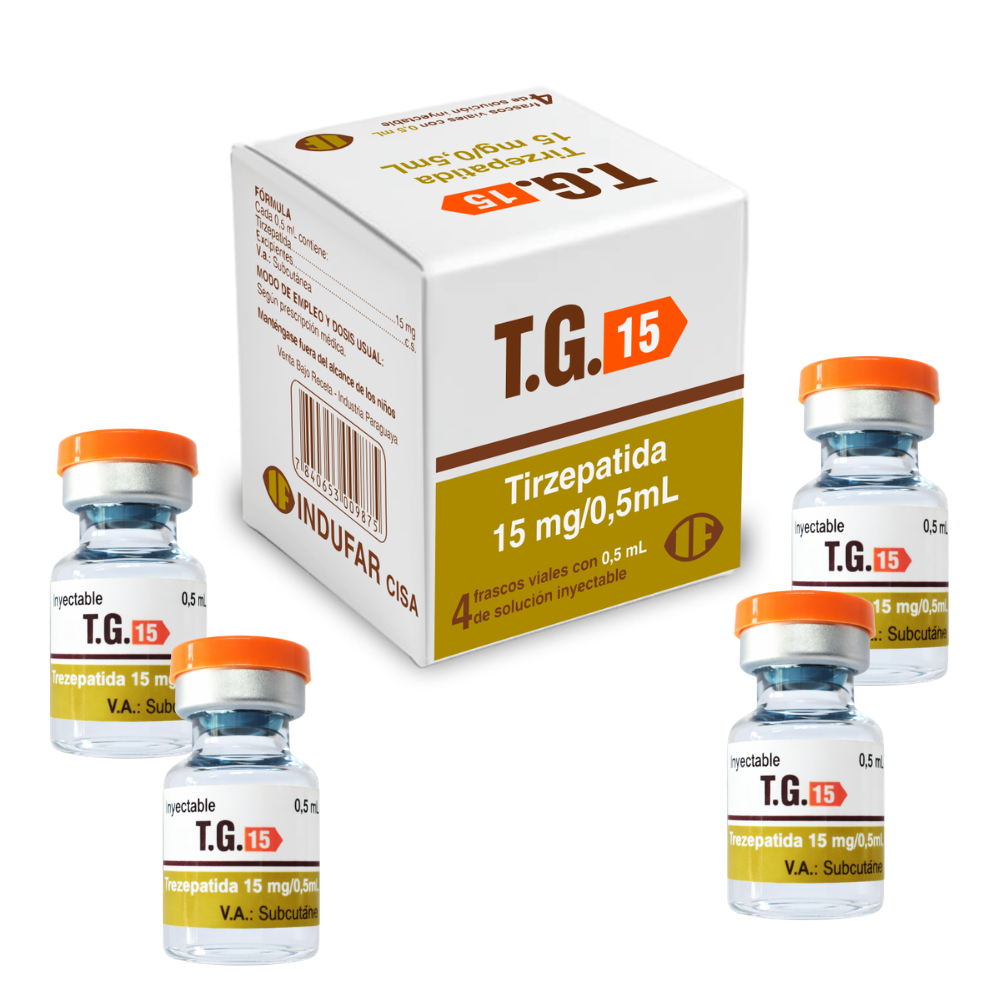 TG 15mg Tirzepatida 4 Ampolas Dadinho ANTIGA