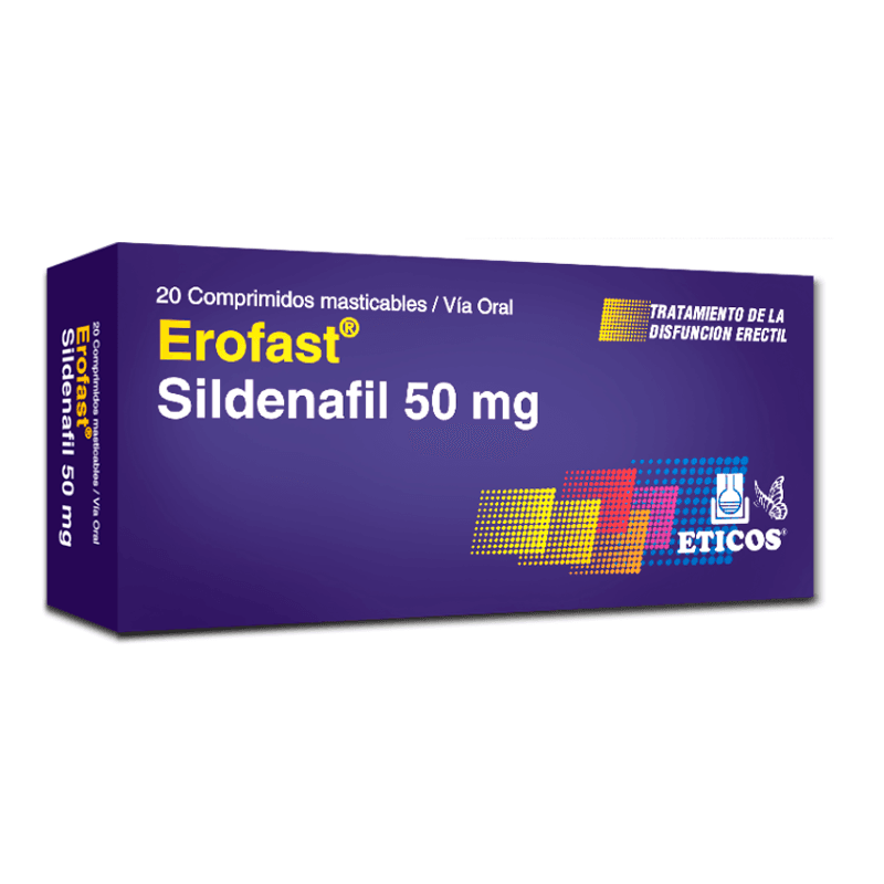 Erofast Sildenafil 50 mg 20 comprimidos