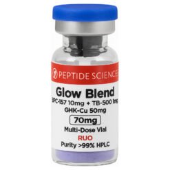 Peptide Sciences Glow Blend 70mg | GHK-cu 50mg + TB-500 10mg + BPC-157 10mg