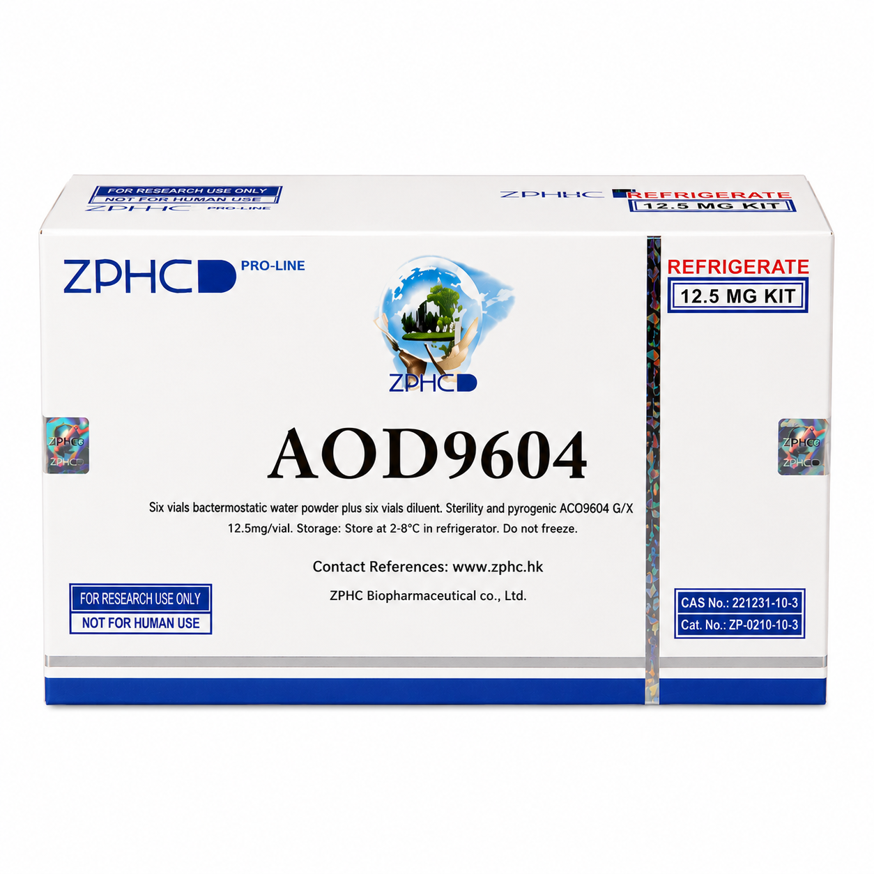 ZPHC AOD-9604 kit 5 ampola 12,5mg
