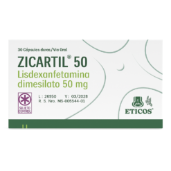 Eticos Zicartil Lisdexanfetamina Dimesilato 50mg | Venvanse