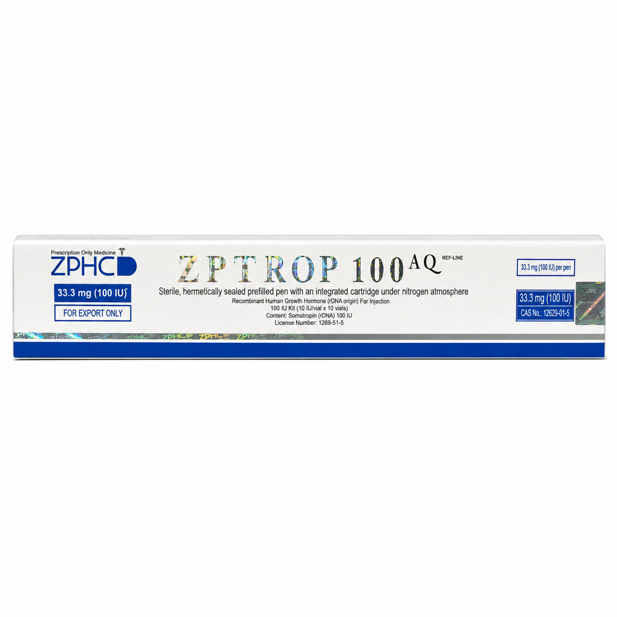 GH — ZPHC Zptrop 100AQ Hormônio do Crescimento 33.3mg 100 IU